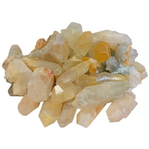 Bone Quartz & Golden Healer Cluster Points 20-60mm Wt:500g Bone Quartz & Golden Healer Cluster Points 20-60mm Wt:500g